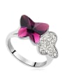 thumb Personalized Butterfly Cubic austrian Crystals Alloy Ring 1
