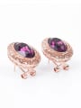 thumb Alloy Rose Gold Plated Vintage style Stone Oval-shaped Two Pieces Jewelry Set 1