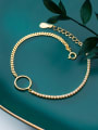 thumb 925 Sterling Silver With Gold Plated Simplistic Chain Bracelets 2