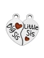 thumb Stainless Steel With Silver Plated Trendy Heart Charms 0