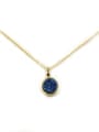 thumb Fashion Round Natural Crystal Gold Plated Necklace 1