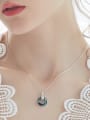 thumb S925 Silver austrian Crystals Necklace 1