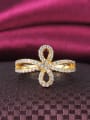thumb Creative 18K Gold Pated Number Eight Shaped Zircon Ring 1