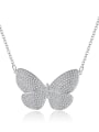 thumb Copper With White Gold Plated Fashion Butterfly Necklaces 0