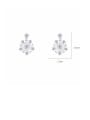 thumb Copper With Platinum Plated Cute Flower Stud Earrings 3