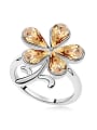 thumb Personalized Water Drop austrian Crystals Flower Alloy Ring 1