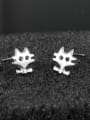 thumb Tiny Cute Cat 925 Sterling Silver Stud Earrings 2