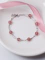thumb All-match Double Layer Pink Crystal S925 Silver Bracelet 0