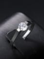 thumb Fashion Rhinestone Titanium Smooth Ring 0