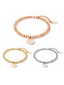thumb Stainless Steel With Rose Gold Plated Simplistic Charm heart Bracelets 0