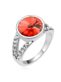 thumb Simple Cubic austrian Crystal Platinum Plated Alloy Ring 4