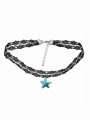 thumb Personalized Starfish austrian Crystal Lace Band Necklace 1