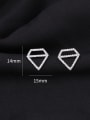 thumb Copper With White Gold Plated Simplistic Geometric Stud Earrings 3