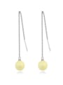 thumb Personalized Imitation Pearl Alloy Line Earrings 1
