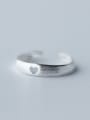 thumb All-match Hollow Heart Shaped Open Design S925 Silver Ring 0