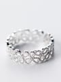 thumb Exquisite Hollow Flower Shaped S925 Silver Ring 1