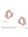 thumb Alloy Rose Gold Plated Fashion Austria Crystal Heart Two Pieces Jewelry Set 1