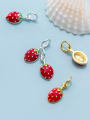 thumb 925 Sterling Silver With Platinum Plated Personality Friut Strawberry  Charms 1