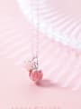 thumb Pure silver sweet Star Pink Bead small Necklace 3