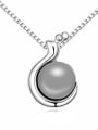 thumb Simple Imitation Pearl-accented Alloy Necklace 1