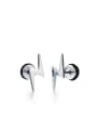 thumb Punk style Tiny Lightning Titanium Stud Earrings 0