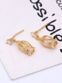 thumb All-match 16K Gold Plated Crown Earrings 2