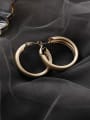 thumb Alloy With Gold Plated Simplistic Round Hoop Earrings 1