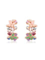 thumb Rose Gold Plated Flower Shaped Clip On Earrings 0