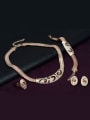 thumb Alloy Imitation-gold Plated Punk style Artificial Gemstone Four Pieces Jewelry Set 1