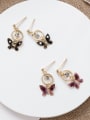 thumb Alloy With Gold Plated Cute Butterfly Drop Earrings 1