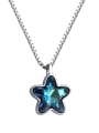 thumb 925 Sterling Silver With Cubic Zirconia Simplistic Star Necklaces 0
