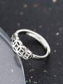 thumb Vintage Open Design Geometric Shaped S925 Silver Ring 0
