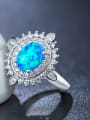 thumb UNIENO new synthetic 6*8mm Blue Opal Engagement Ring 3