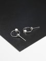 thumb Simple Hollow Round Tiny Cube 925 Silver Stud Earrings 2