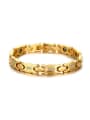 thumb Trendy Gold Plated Geometric Shaped AAA Zircon Bracelet 0