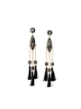 thumb Colorful Stones Tassel drop earring 0