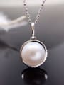 thumb Simple Oblate Freshwater Pearl Necklace 0