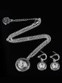 thumb Alloy Silver Plated Fashion Round-shaped Two Pieces Jewelry Set 1