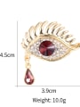 thumb Alloy With Rose Gold Plated Exaggerated Evil Eye Brooches 1