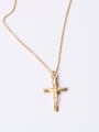 thumb Alloy With Gold Plated Simplistic Cross Necklaces 4