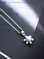 thumb Fashionable Flower Shaped Artificial Pearl S925 Silver Pendant 0