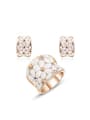 thumb All-match Rose Gold Plated Austria Crystal Two Pieces Jewelry Set 0