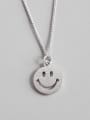 thumb Sterling Silver minimalist smile Necklace 0