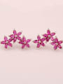 thumb Lucky Flower Hypoallergenic  Really Platinum Plated Cluster earring 2