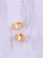 thumb Titanium With Gold Plated Simplistic Round Stud Earrings 2
