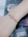 thumb Copper With  Cubic Zirconia  Simplistic Round Adjustable Bracelets 1