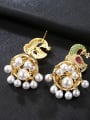 thumb Copper With Gold Plated Fashion Statement Chandelier Earrings 2