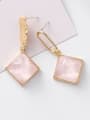 thumb Alloy With Acrylic  Simplistic Square Drop Earrings 3
