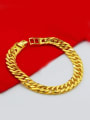 thumb Men Personality 24K Gold Plated Geometric Shaped Bracelet 1