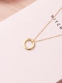 thumb Round Pendant Fashion Clavicle Necklace 1